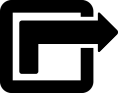 Right External Arrow Of A Square Stencil Svg Vector, Free Vectors File